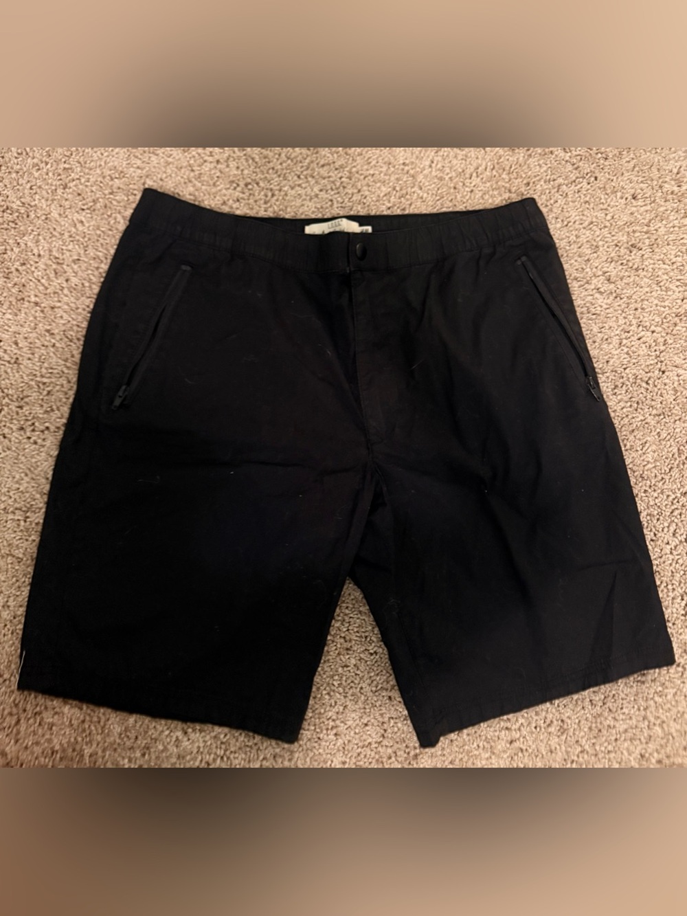 H&M L.O.G.G. Men's Black Shorts with Zipper Pockets